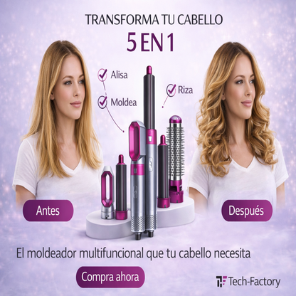 Air styler 5 en 1 - Secador, Alisador de Pelo Multifuncional (Seca, Alisa, Desenreda...)